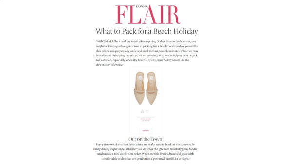 Lee Pfayfer Mules are featured in Savoir Flair