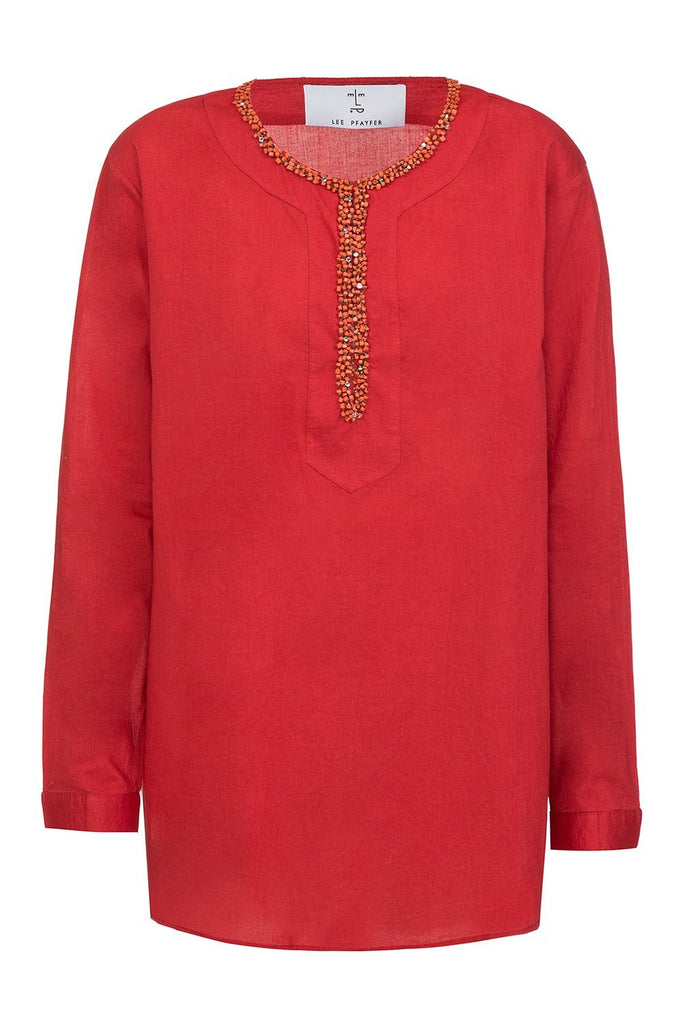 Divine cotton tunic with long sleeves