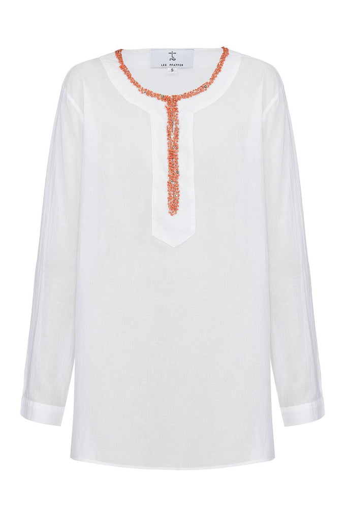 Divine cotton tunic with long sleeves
