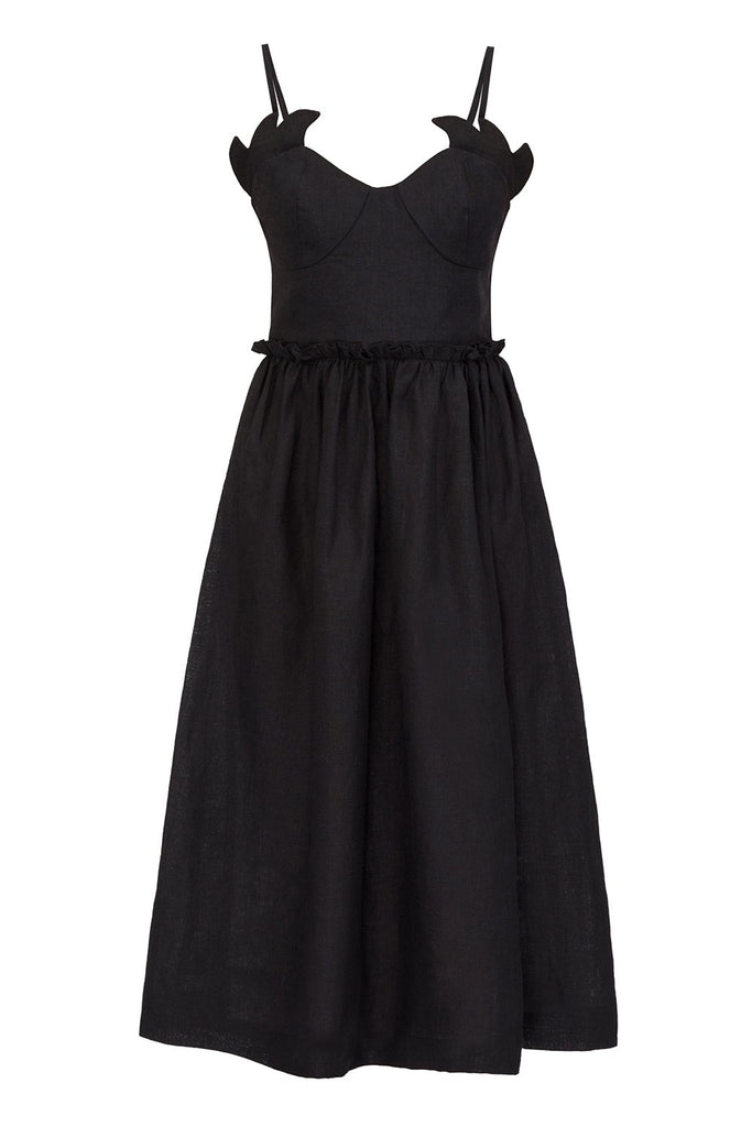 Dark night midi dress