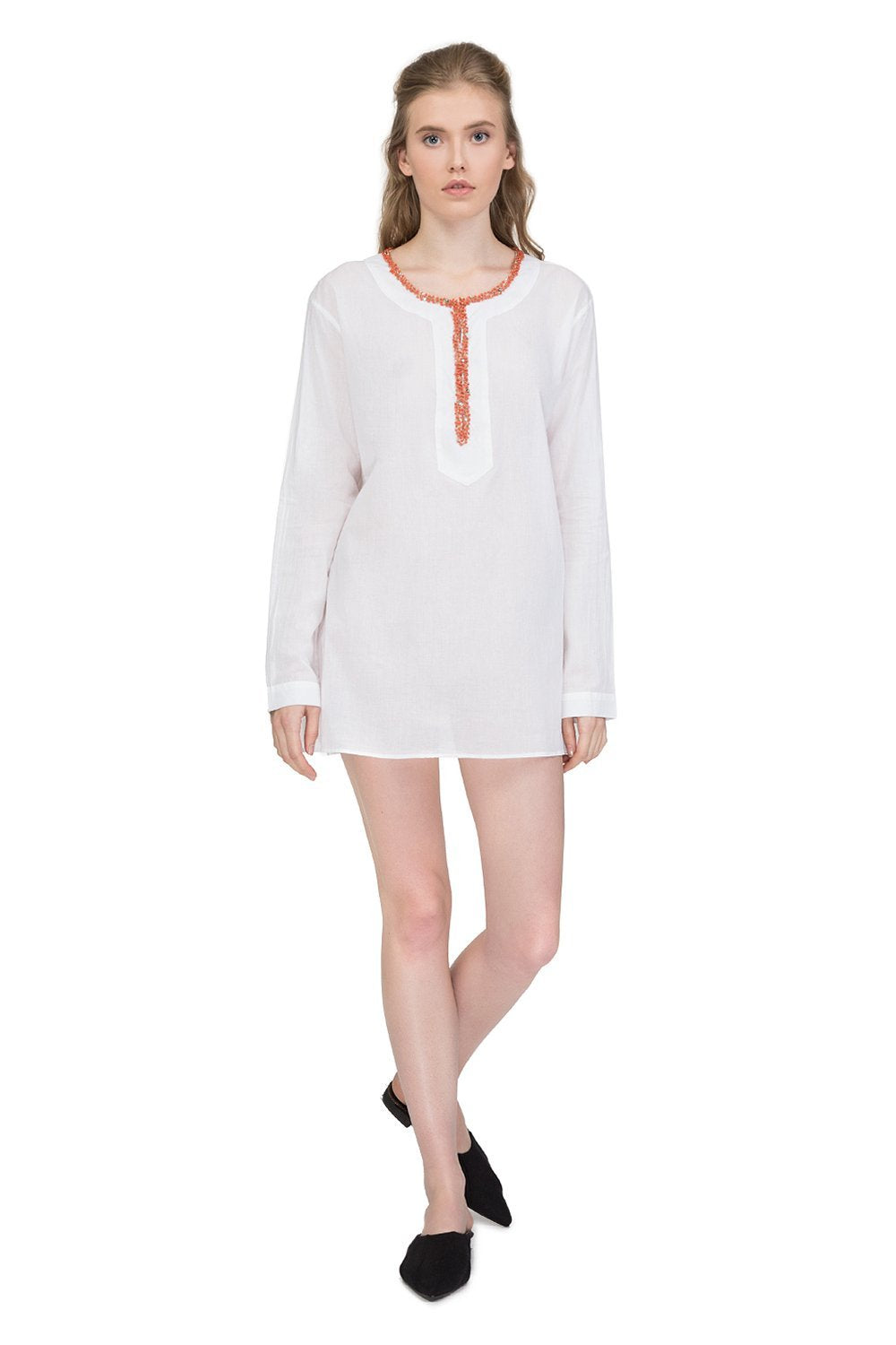 Divine cotton tunic with long sleeves