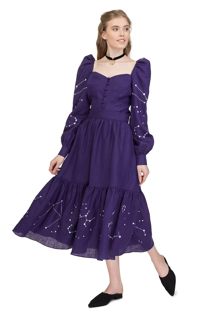 Zodiac lond-sleeve top with skirt