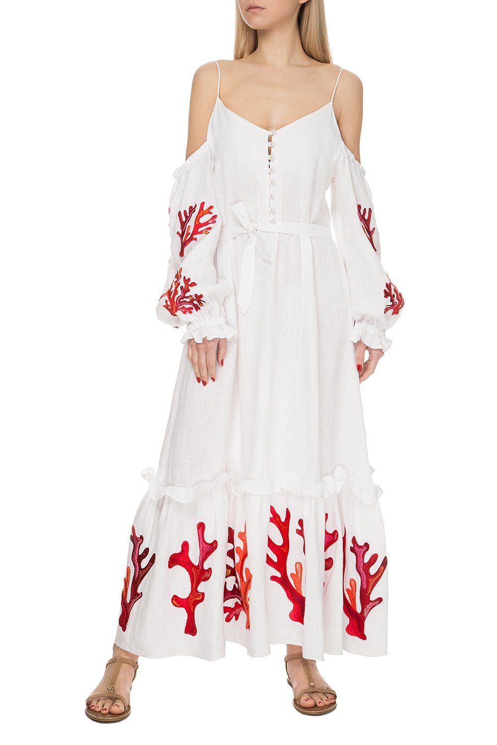 Saint-Tropez White Dress with Beads