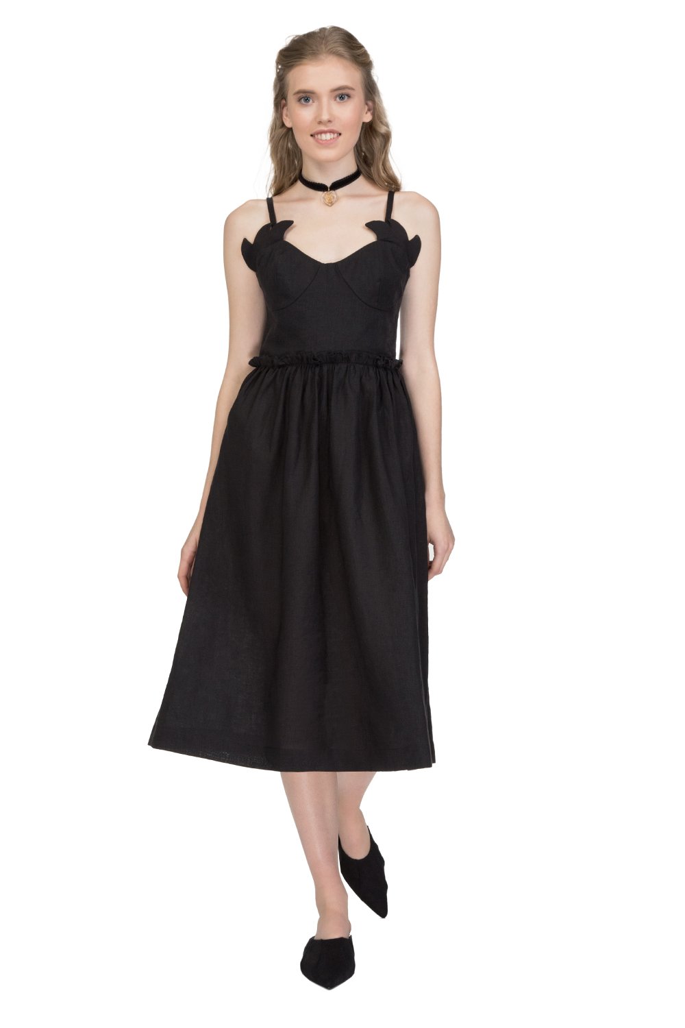 Dark night midi dress