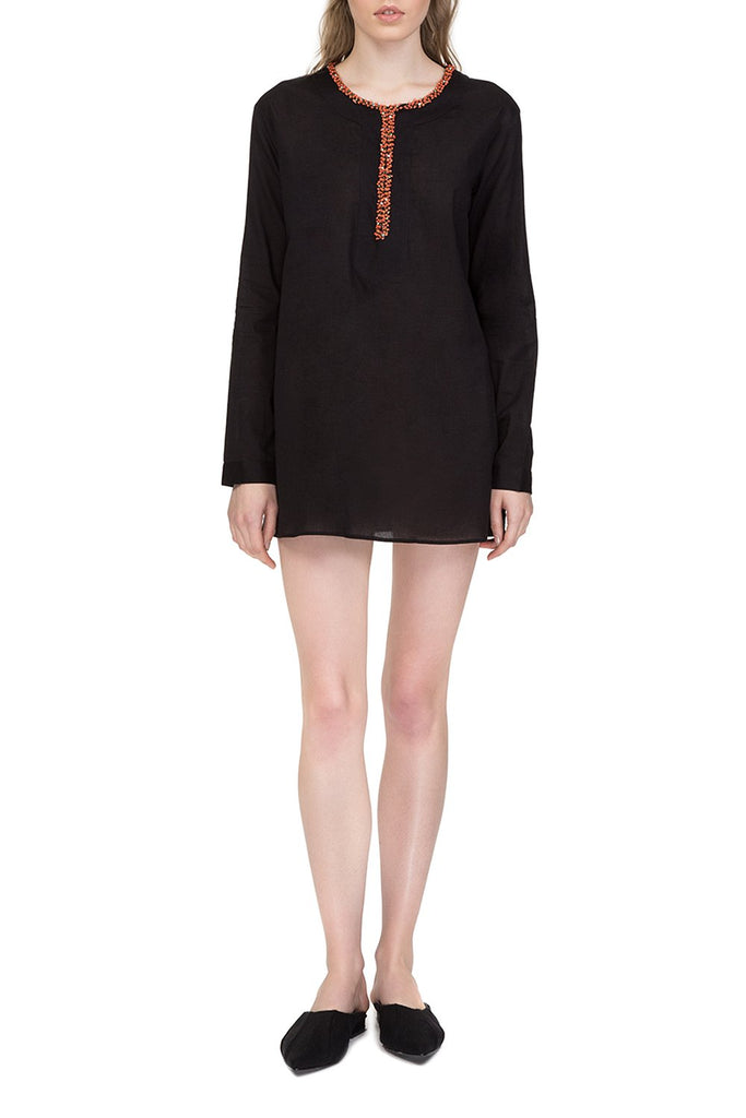 Divine cotton tunic with long sleeves