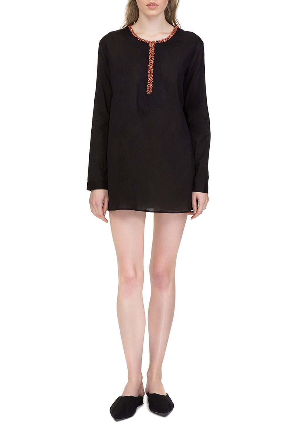 Divine cotton tunic with long sleeves