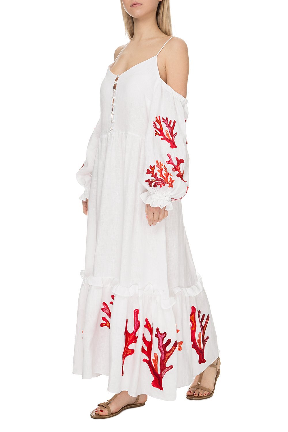 Saint-Tropez White Dress with Beads