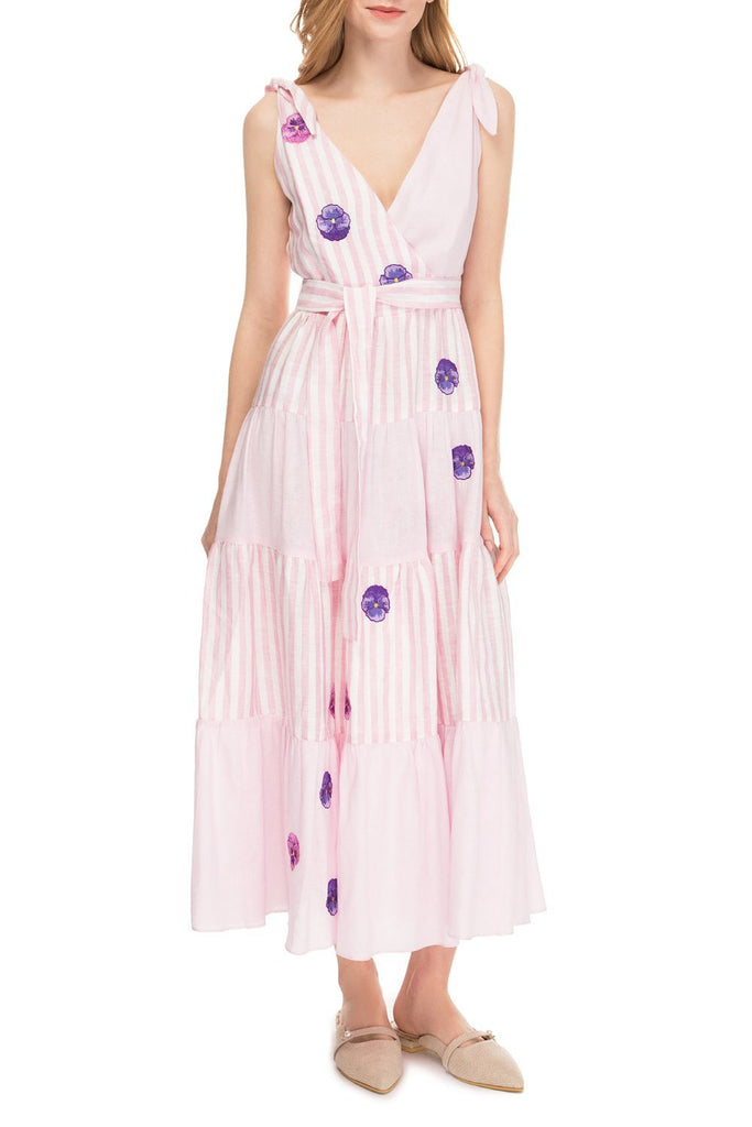 Rose Riviera striped dress