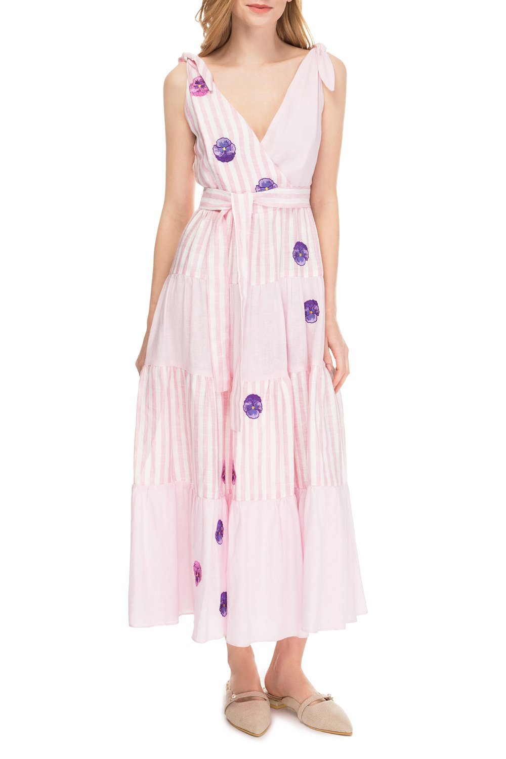 Rose Riviera striped dress