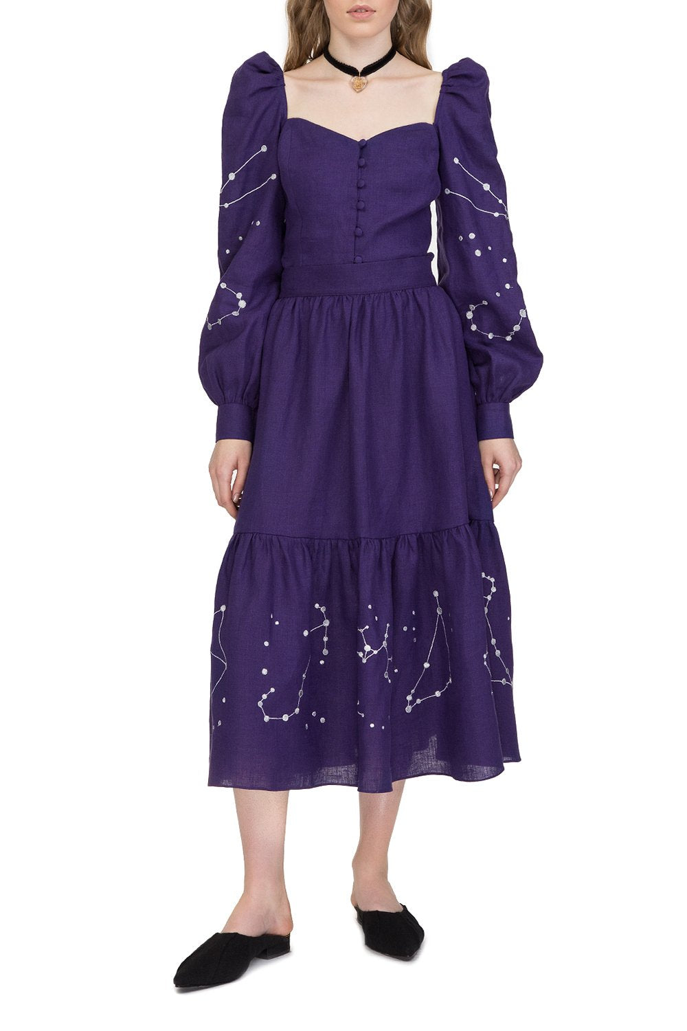 Zodiac lond-sleeve top with skirt