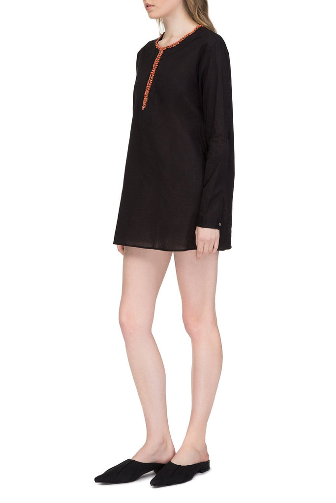 Divine cotton tunic with long sleeves