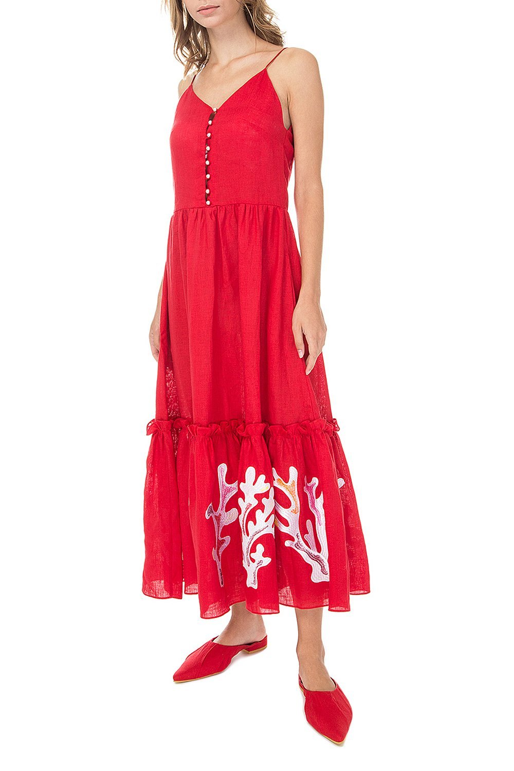 Saint-Tropez No Sleeved Red Dress