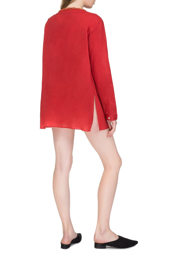 Divine cotton tunic with long sleeves