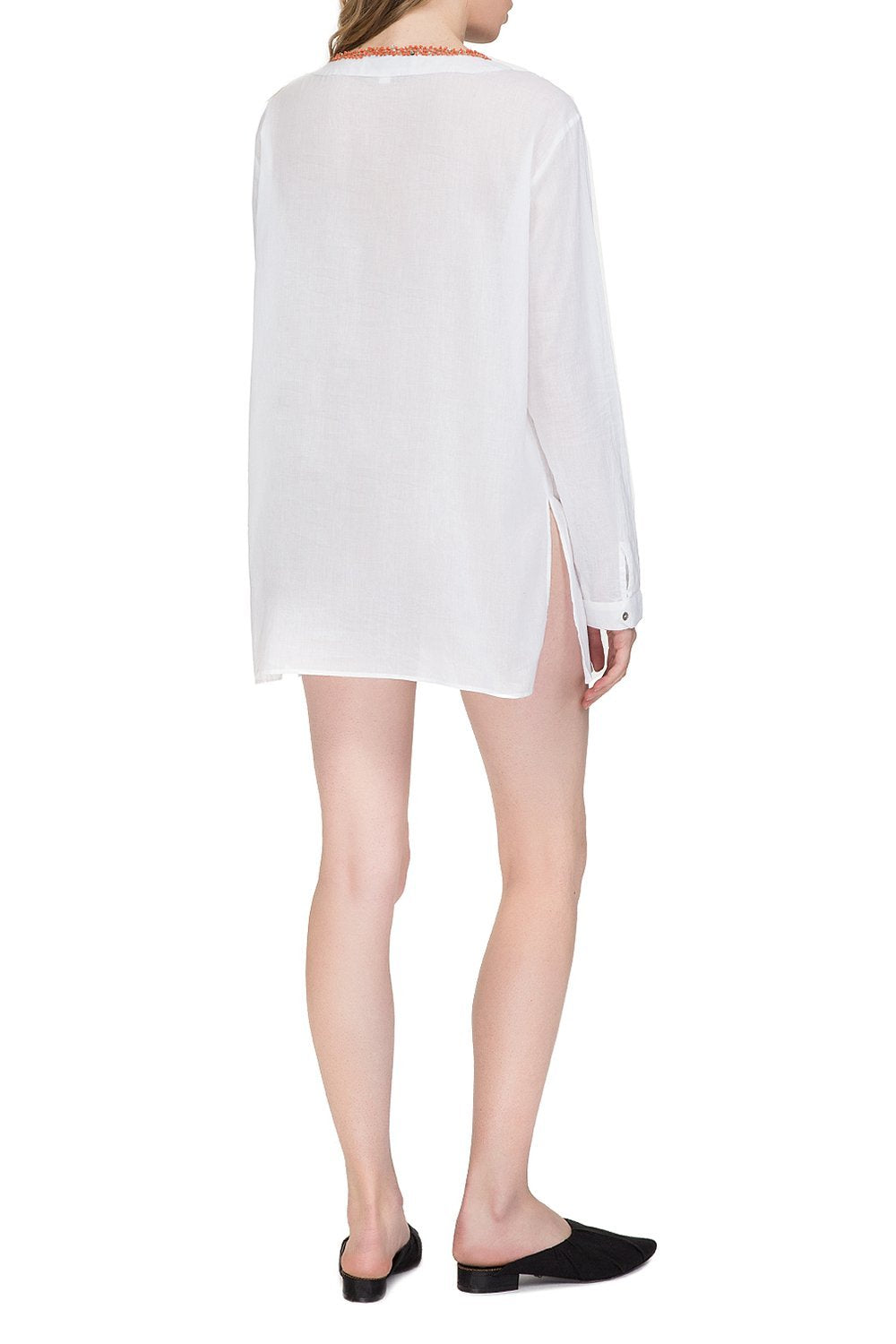 Divine cotton tunic with long sleeves