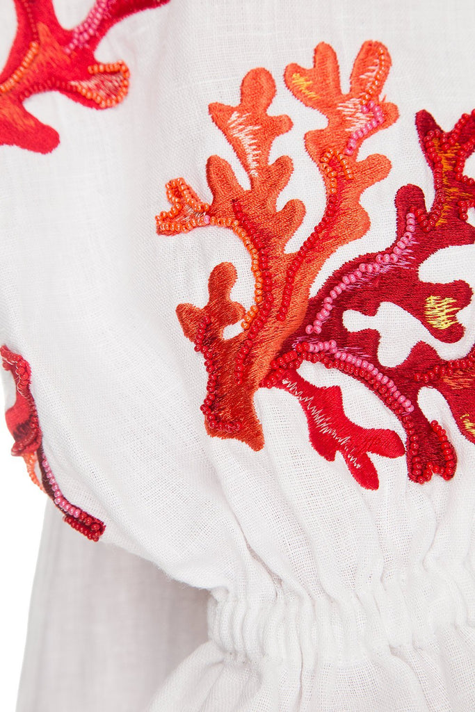 Saint-Tropez White Dress with Beads