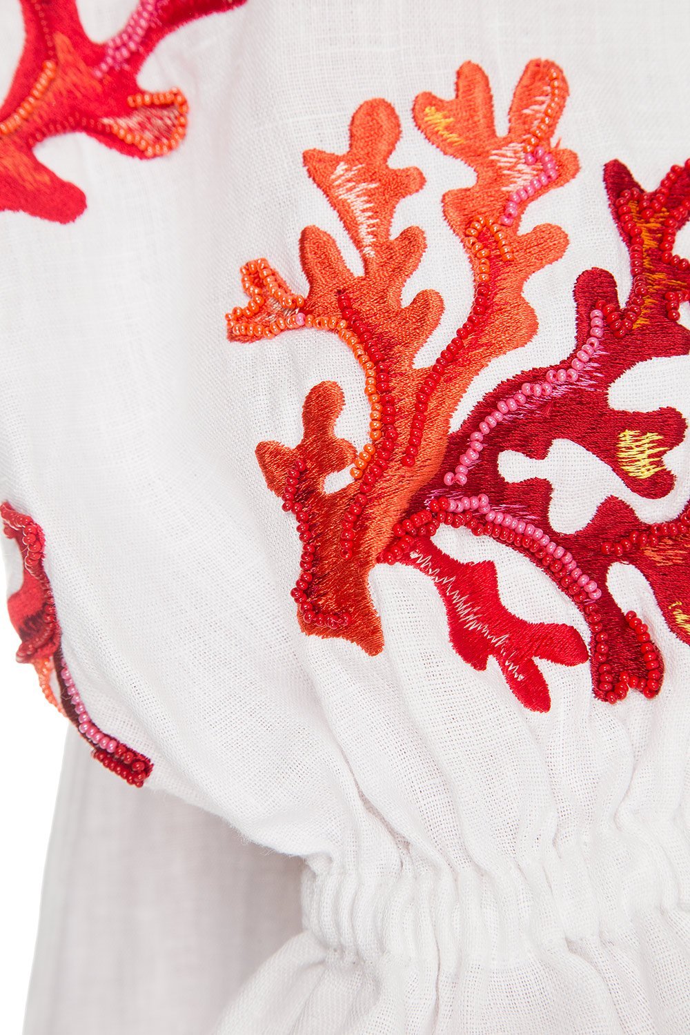 Saint-Tropez White Dress with Beads