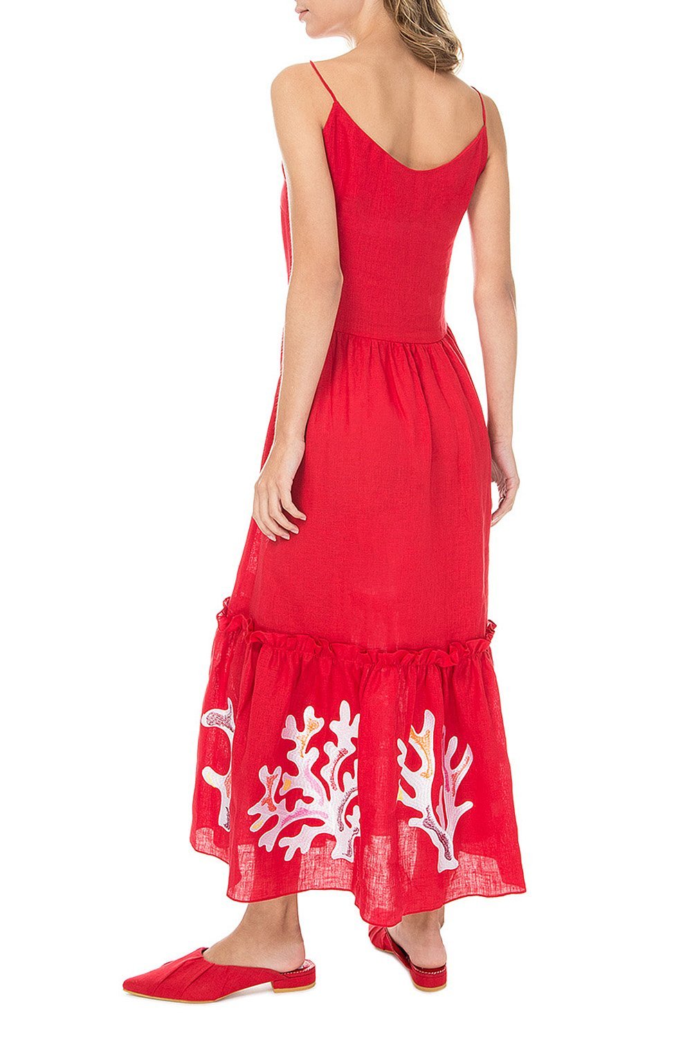 Saint-Tropez No Sleeved Red Dress