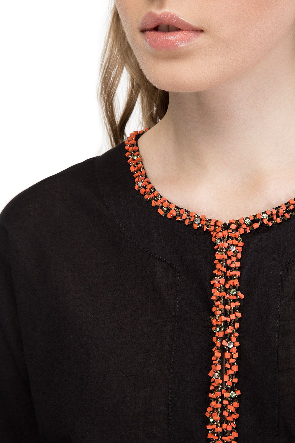 Divine cotton tunic with long sleeves