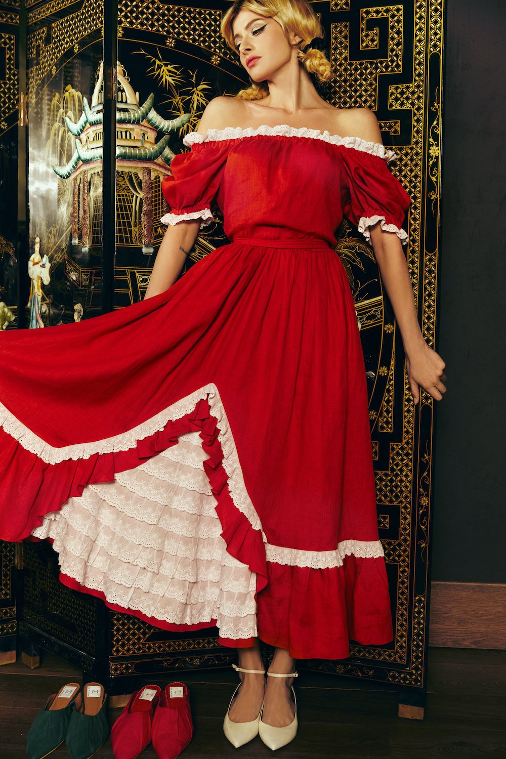 Brigitte Red Dress