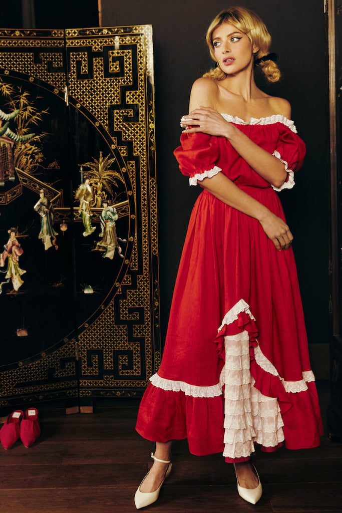 Brigitte Red Dress