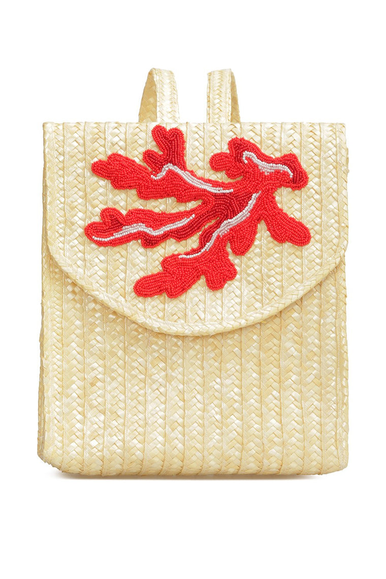 Straws backpack  with embroidery