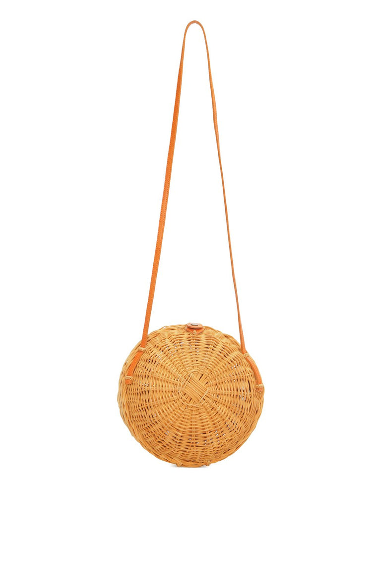 Wicker shoulder bag