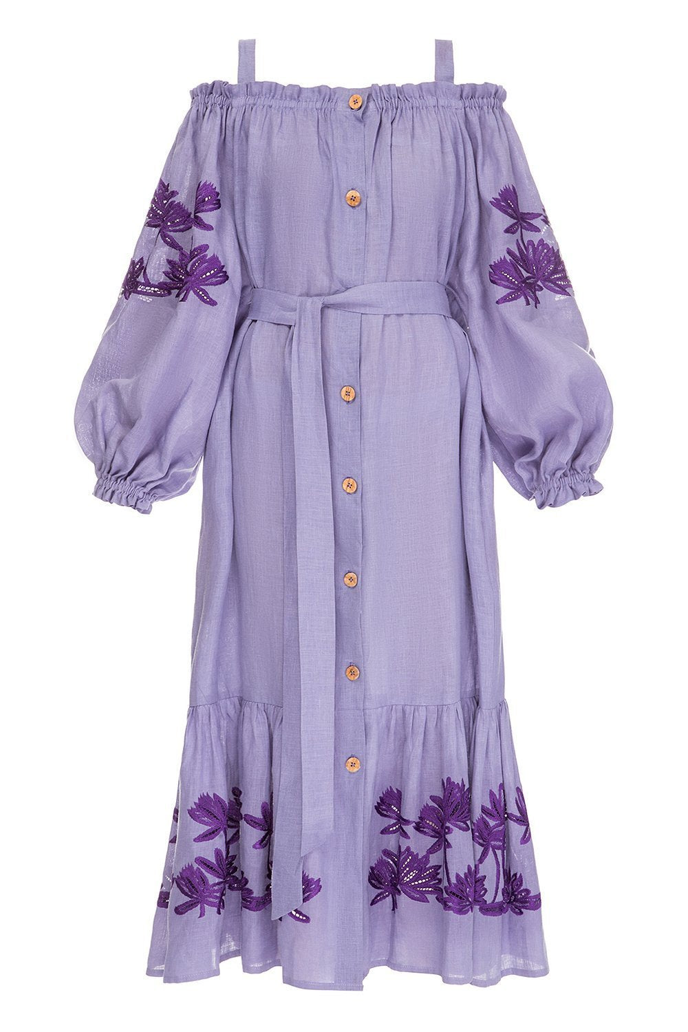 Back to Nature Off-the-shoulder Dress