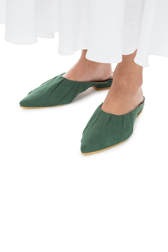 Canvas mules