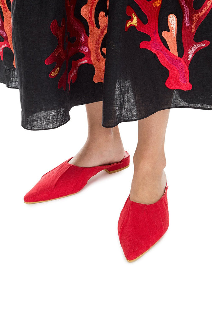 Canvas mules