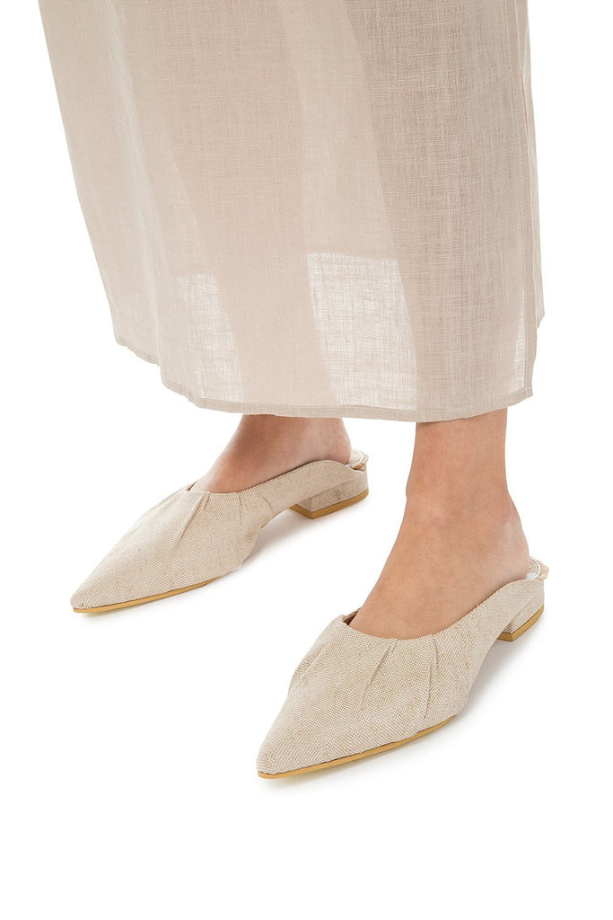Canvas mules