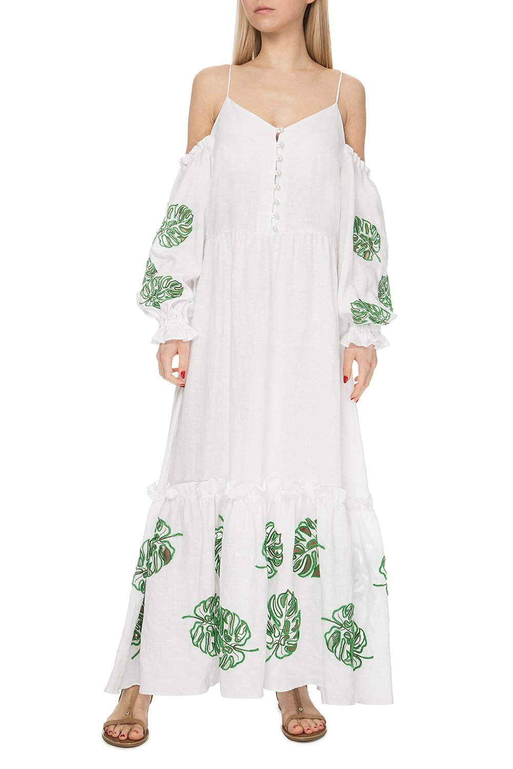 Bali White Dress with Beads