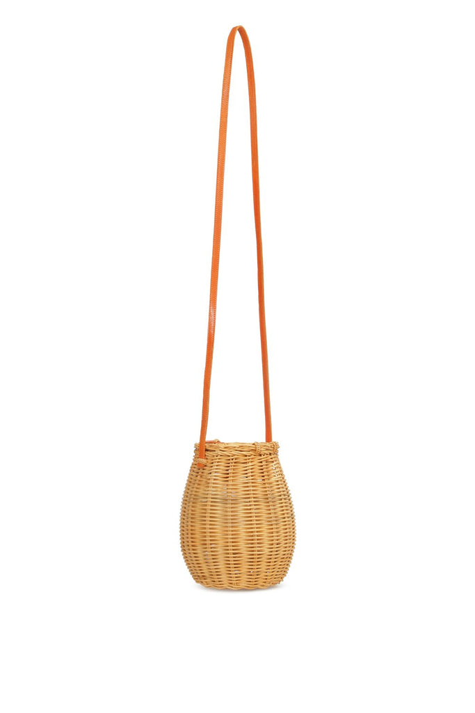 Wicker bucket bag