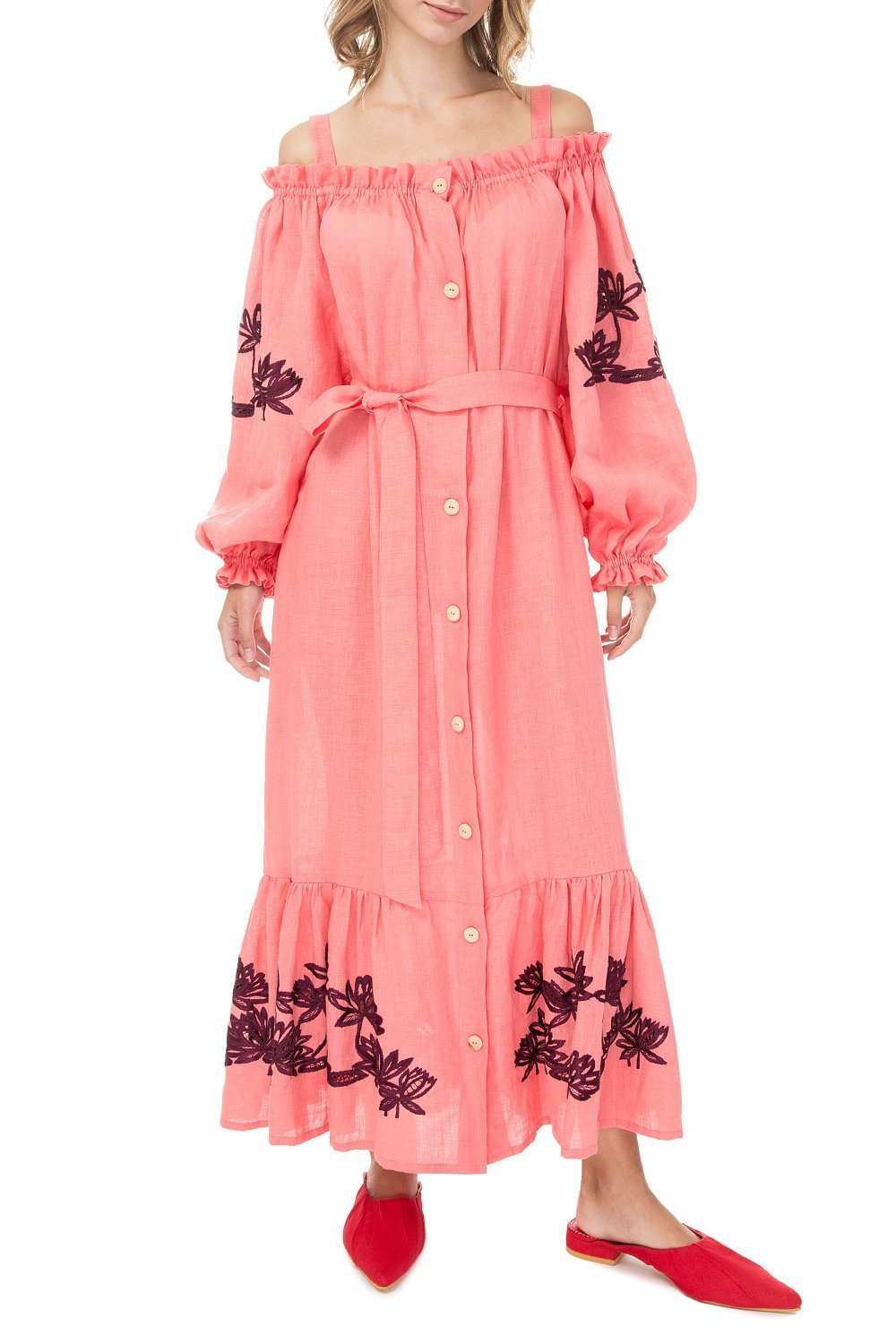 Back to Nature Off-the-shoulder Dress