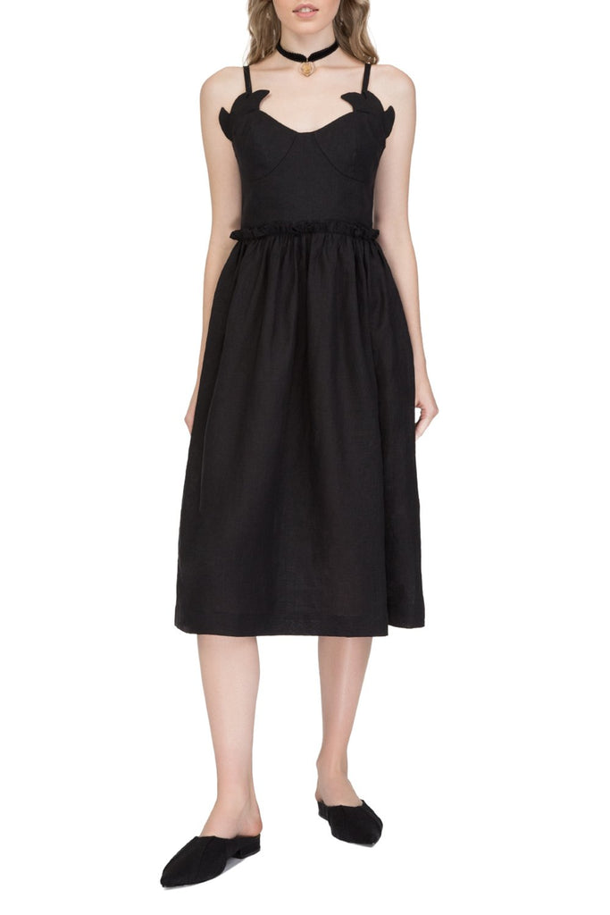 Dark night midi dress