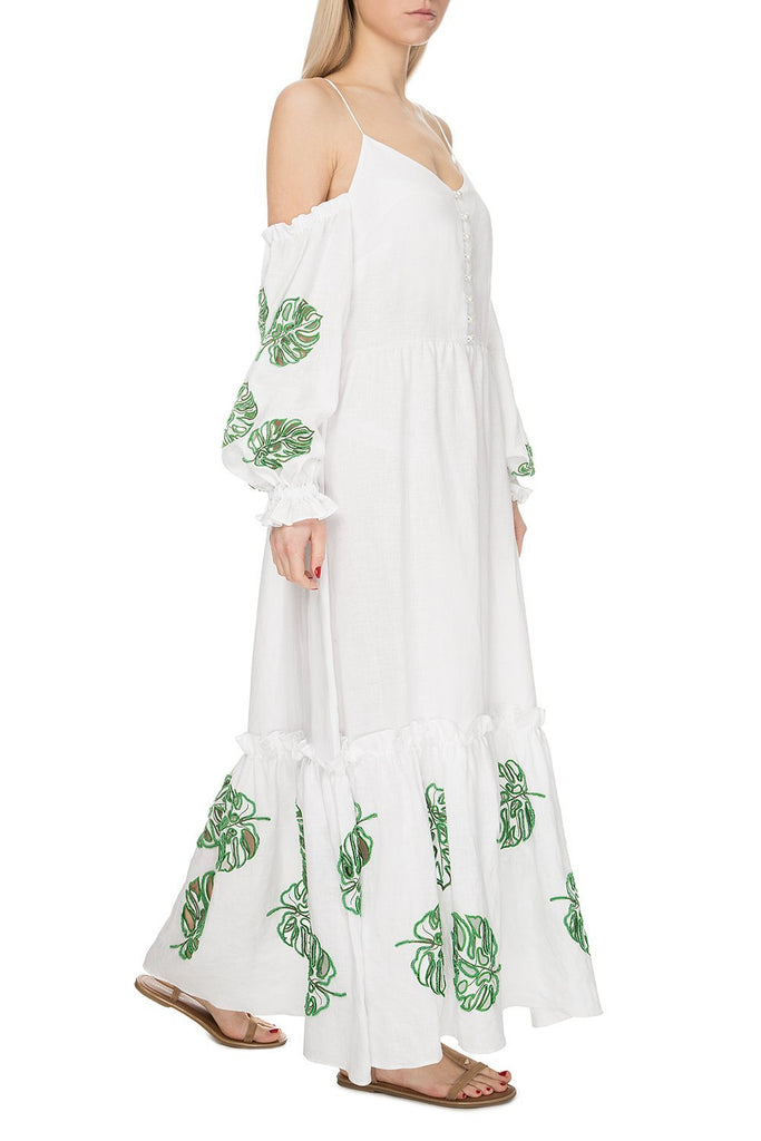 Bali White Dress with Beads