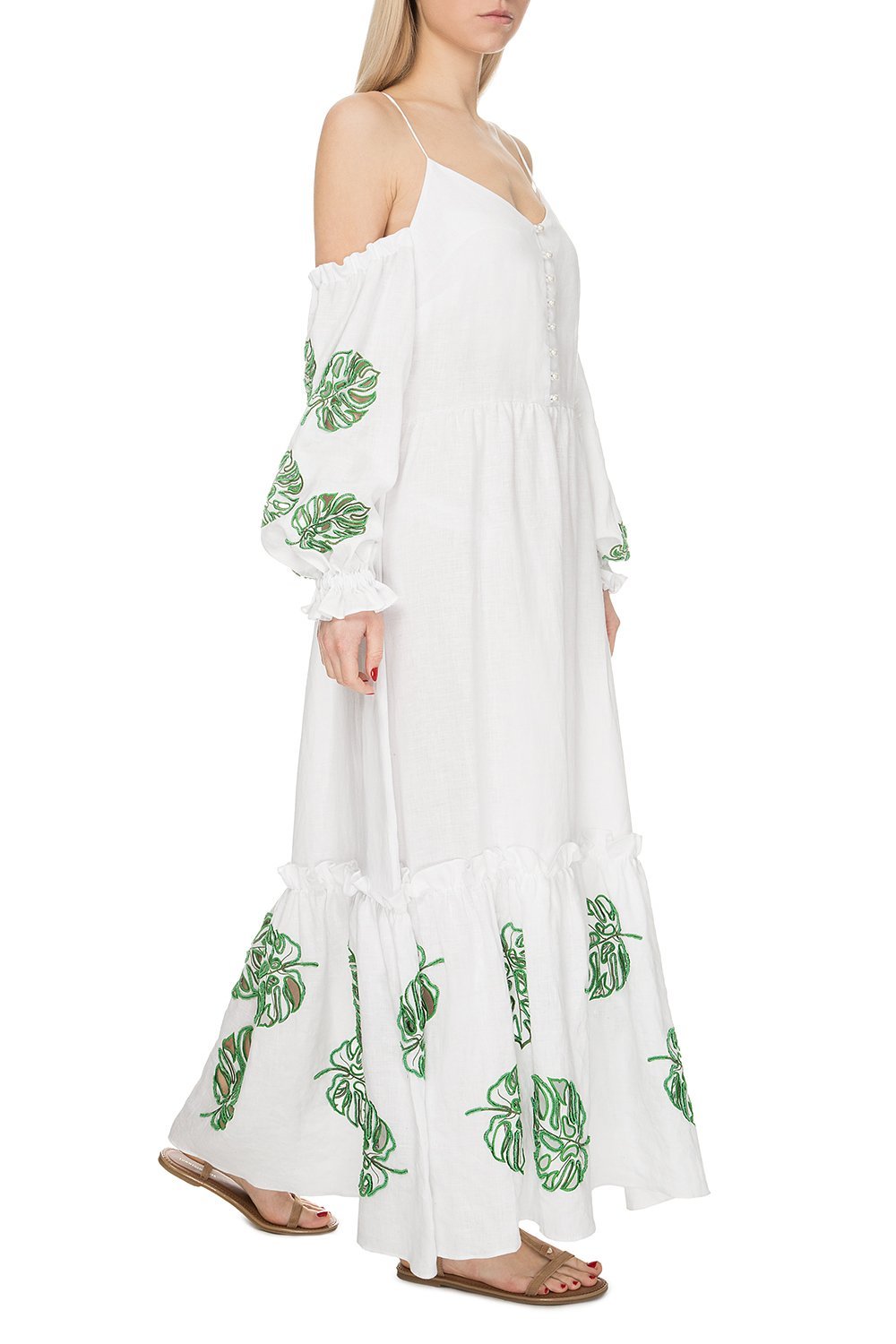Bali White Dress with Beads