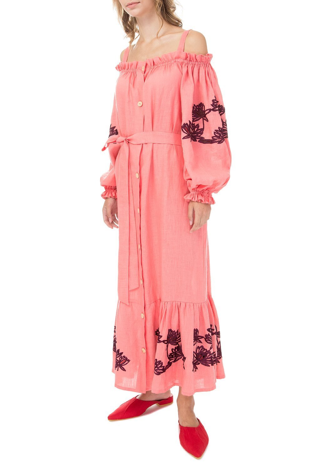 Back to Nature Off-the-shoulder Dress
