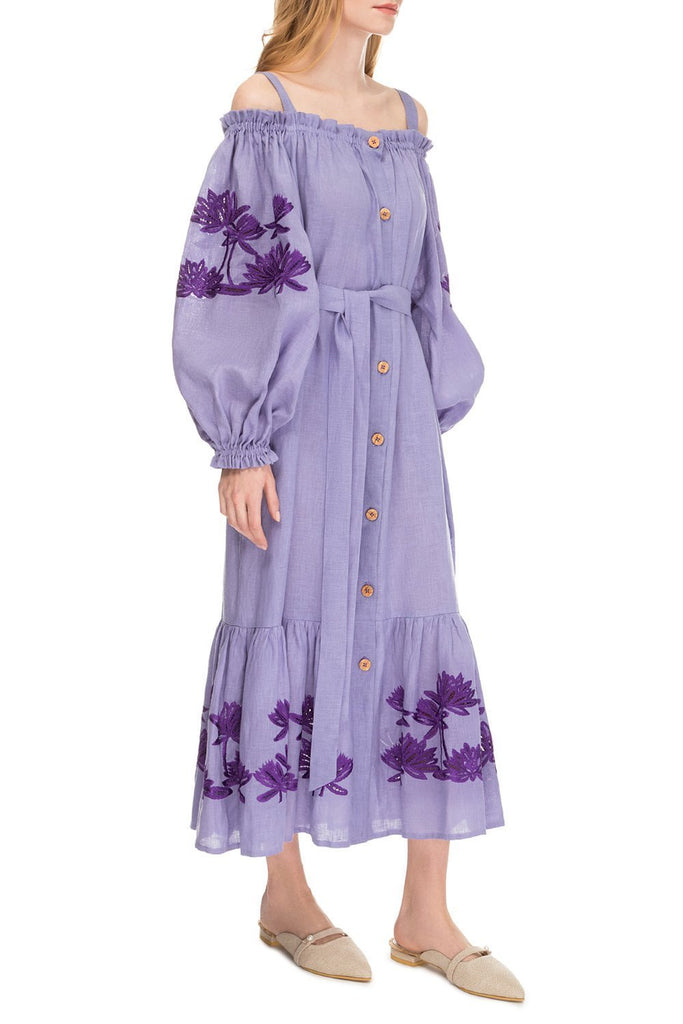 Back to Nature Off-the-shoulder Dress
