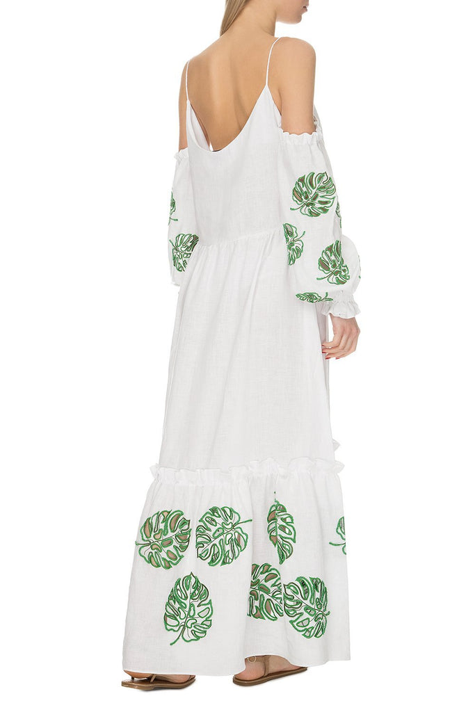 Bali White Dress with Beads
