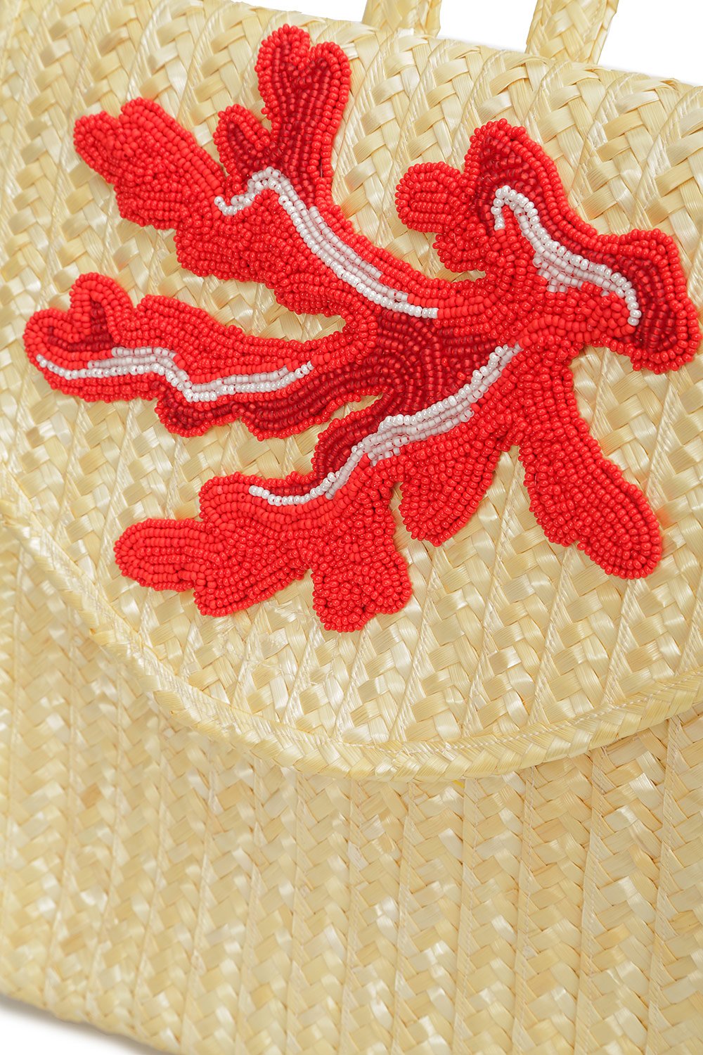 Straws backpack  with embroidery