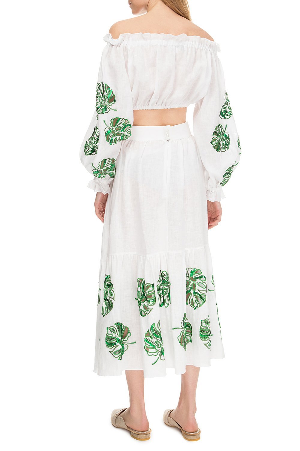 Bora Bora White emroidered suit