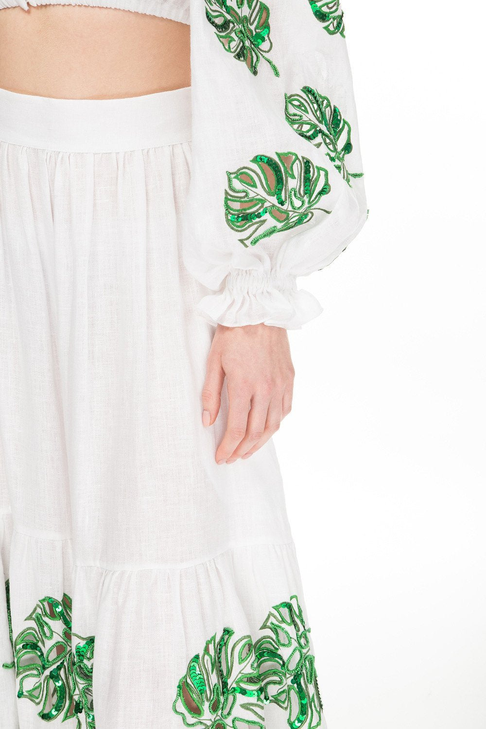 Bora Bora White emroidered suit