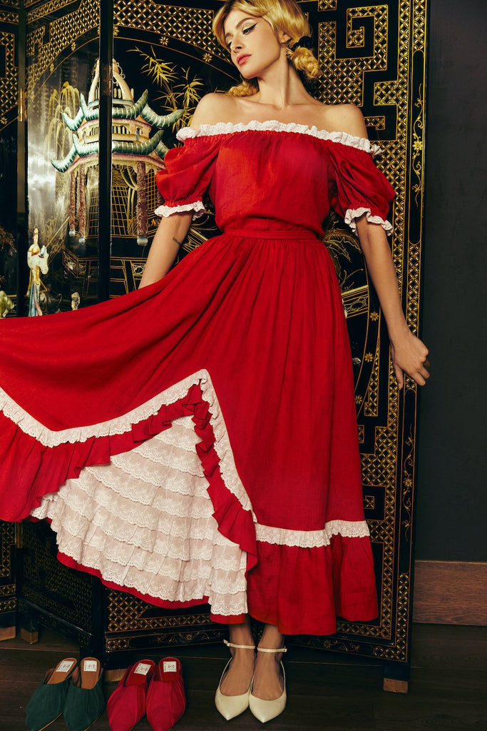 Brigitte Red Dress